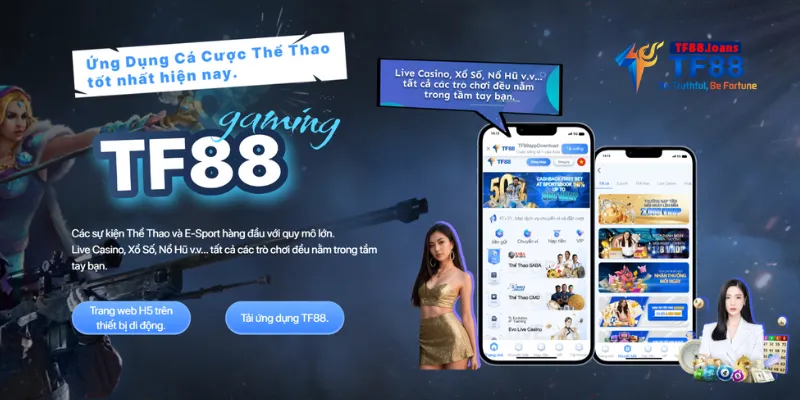 Giới thiệu app di động độc quyền tại TF88